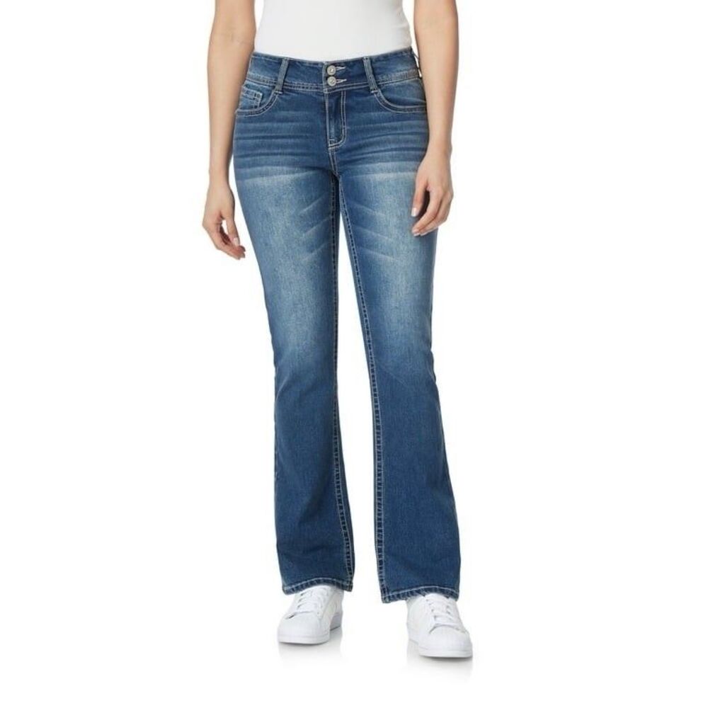 NWT Wallflower The Lucious Curvy Bootcut Jeans Medium Wash - Size Large